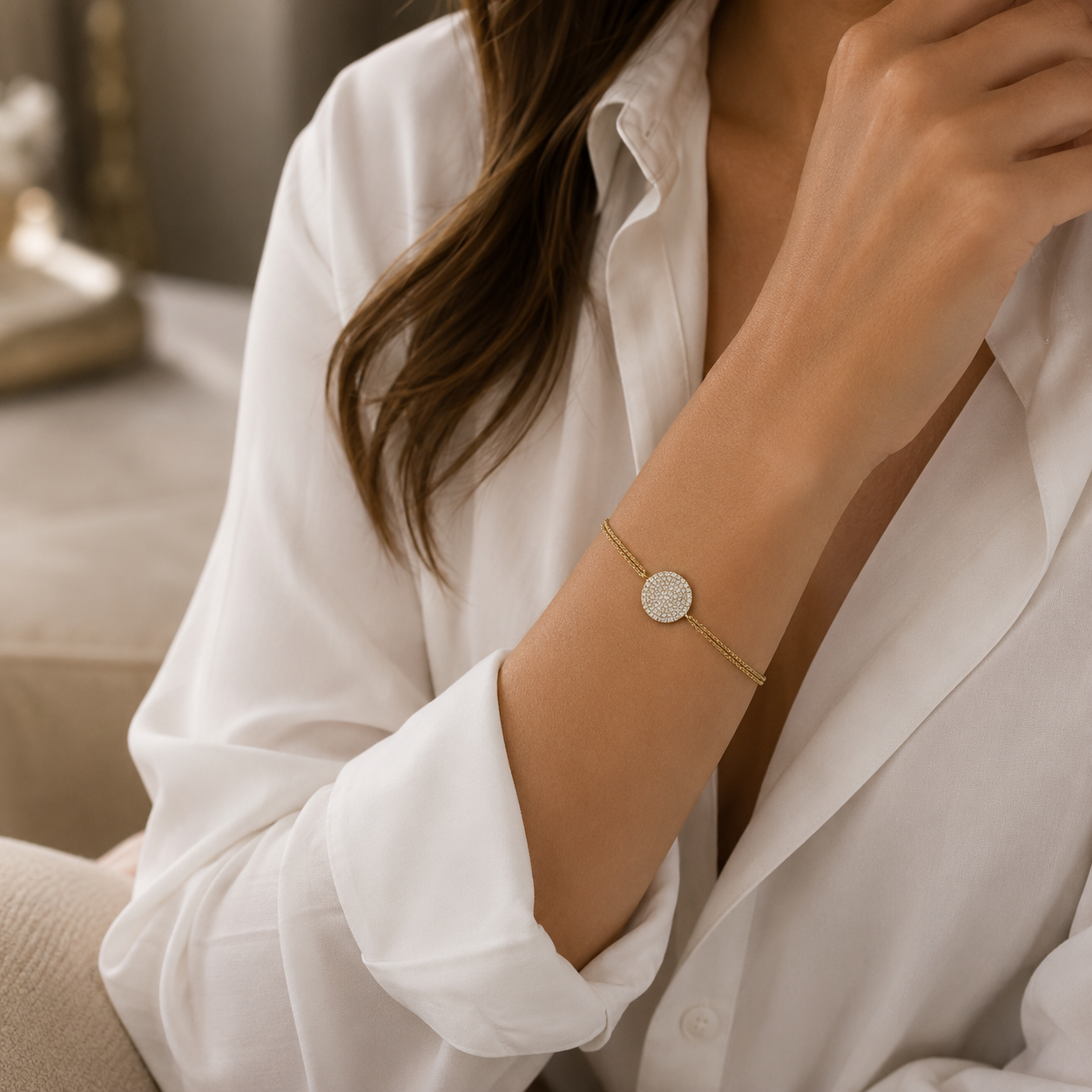 Round Stone Armband