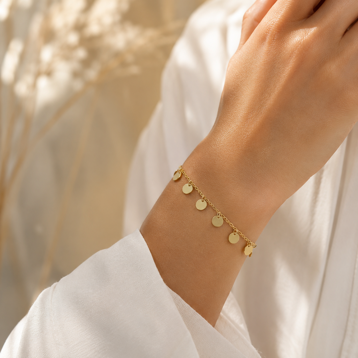 Pullu Platten Armband